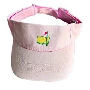 Masters Ladies Golf Visor Pale Pink Augusta National Logo Adjustable EUC